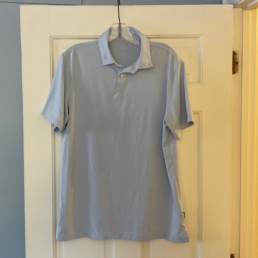Vineyard Vines Mens‎ Size M Blue Breakwater Brrr Polo Shirt G011307 Golf Tennis